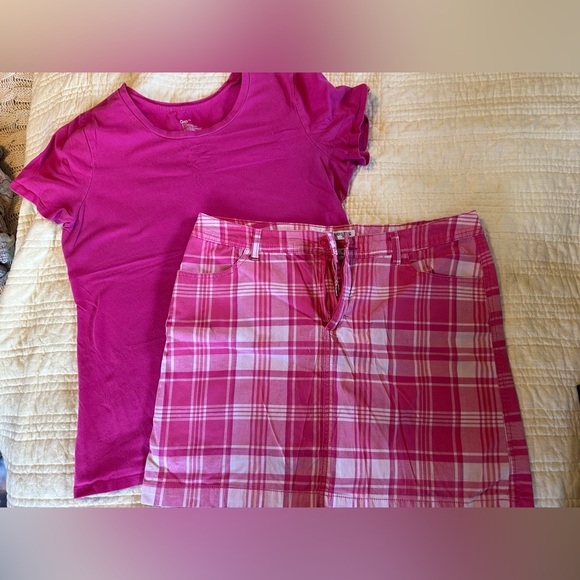 St. John's Bay Dresses & Skirts - St John’s Gap set Pink Plaid Women's Skort set size 12